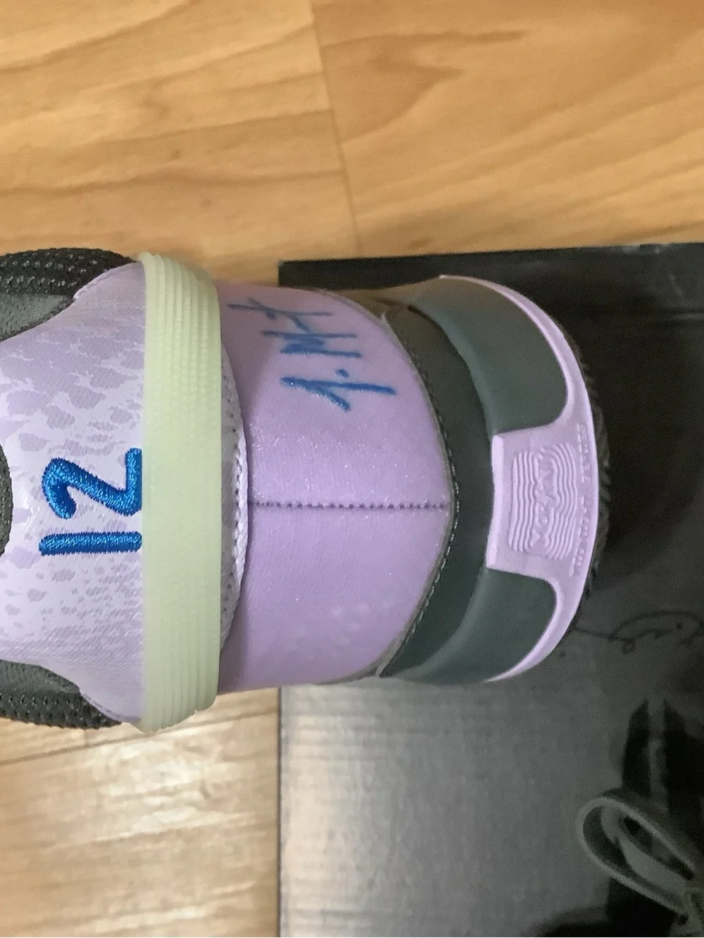 Nike men’s JA Morant Grey & Lavender Low-Top Sneakers